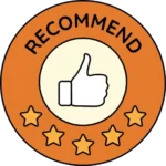 Icon showing 5 stars and thumbs up symbol, representing customer satisfaction, positive reviews, and trusted remodeling services